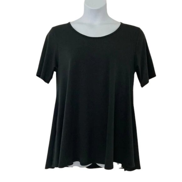 NWT LuLaRoe Perfect T women’s size L large NOIR solid color black HTF rare NEW - Picture 1 of 11